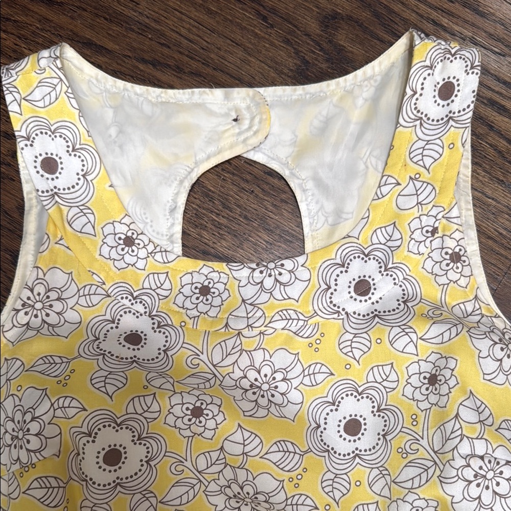 Ann Taylor White and Yellow Halter Midi Dress - Picture 3 of 7